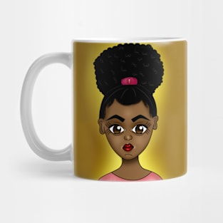 cute black girl digital art Mug
